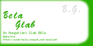 bela glab business card