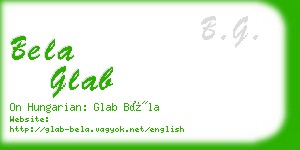 bela glab business card